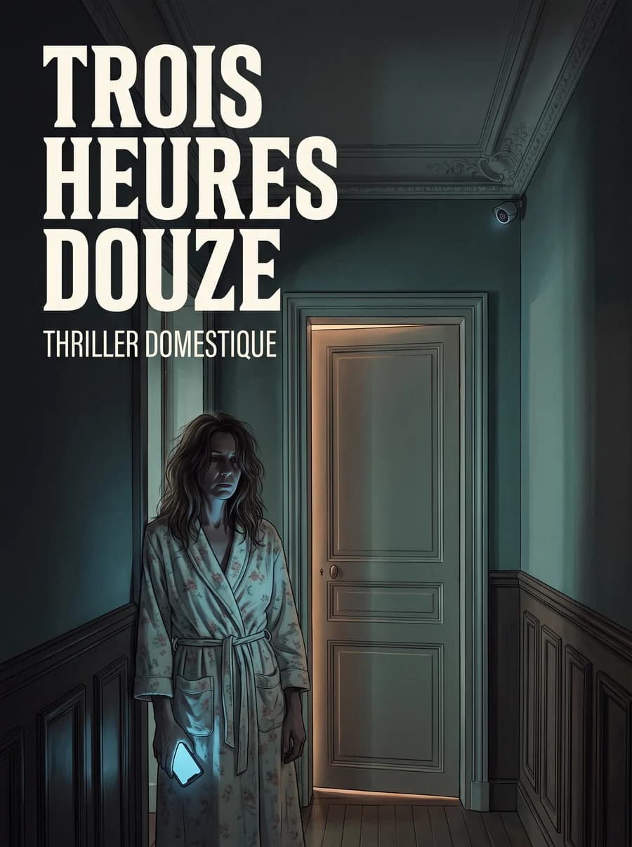 Couverture du roman Trois heures douze, thriller domestique, Vertige Littéraire