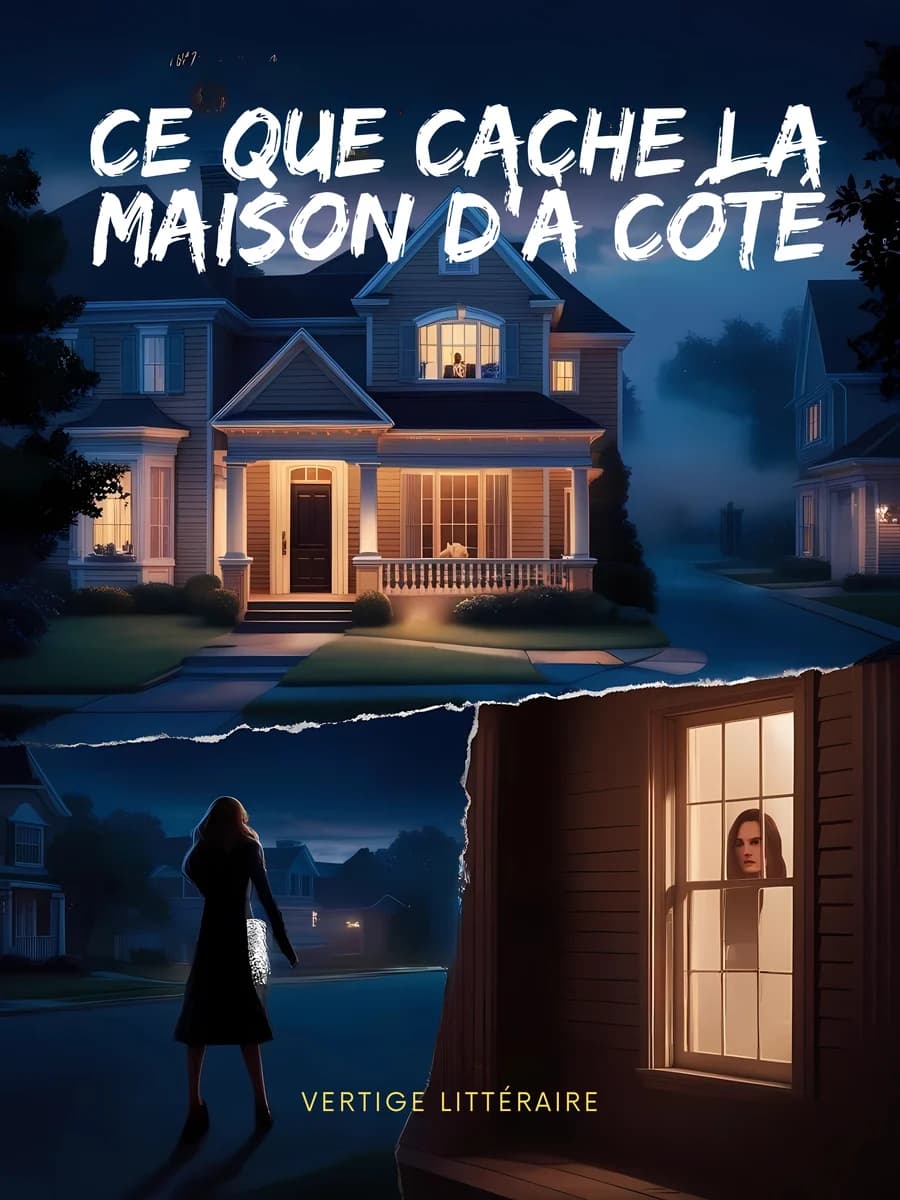 Couverture du roman Ce que cache la maison d'à côté, thriller domestique, Vertige Littéraire