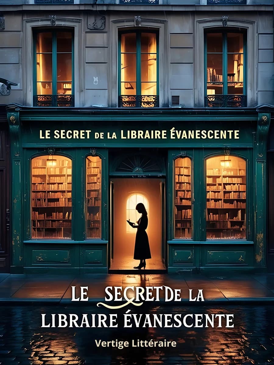 Couverture du roman Le Secret de la libraire évanescente, romance, Vertige Littéraire
