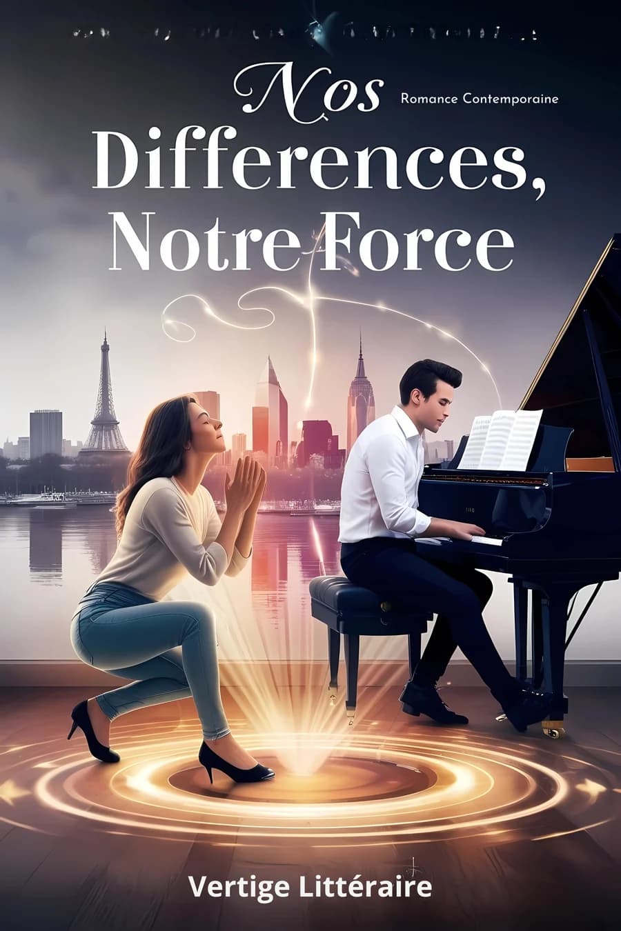 Couverture du roman Nos différences, notre force, romance contemporaine, Vertige Littéraire